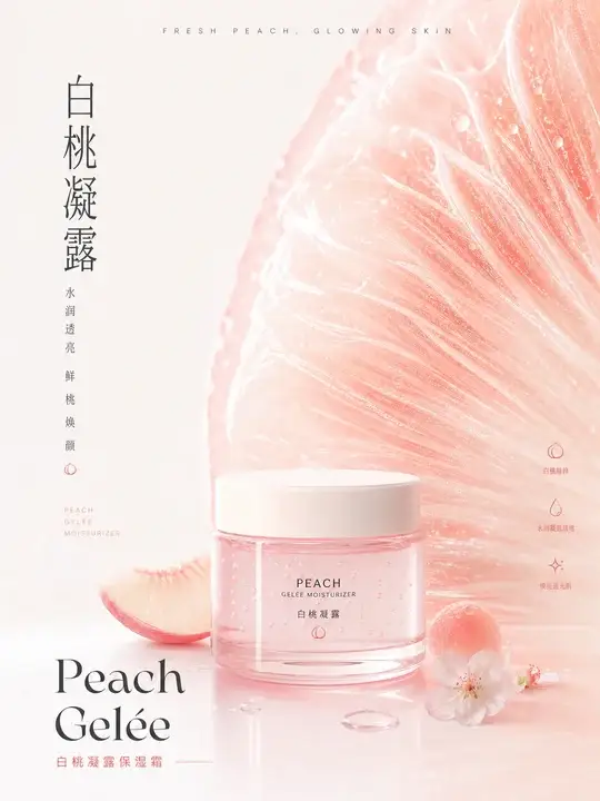 白桃凝露护肤海报