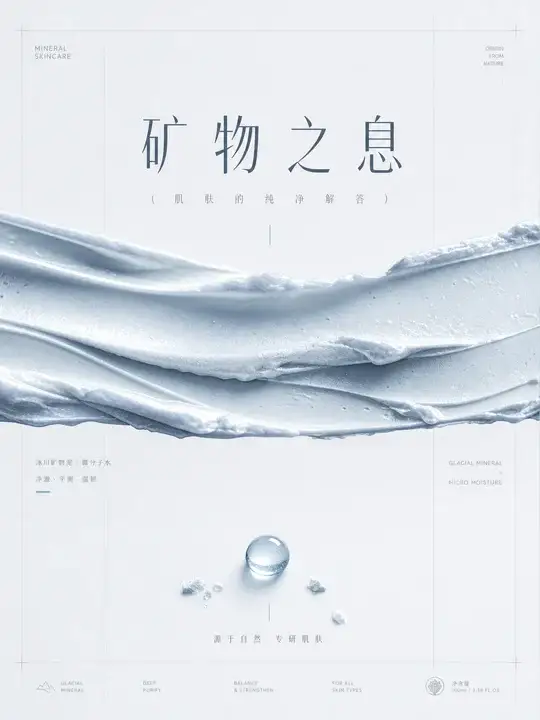 矿物护肤质感海报