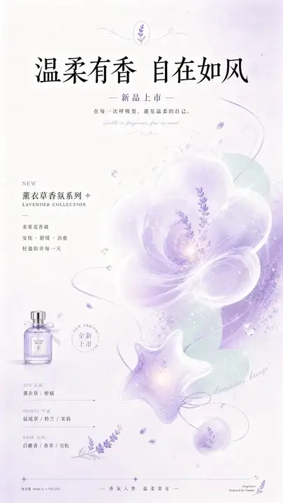 香氛新品上市海报