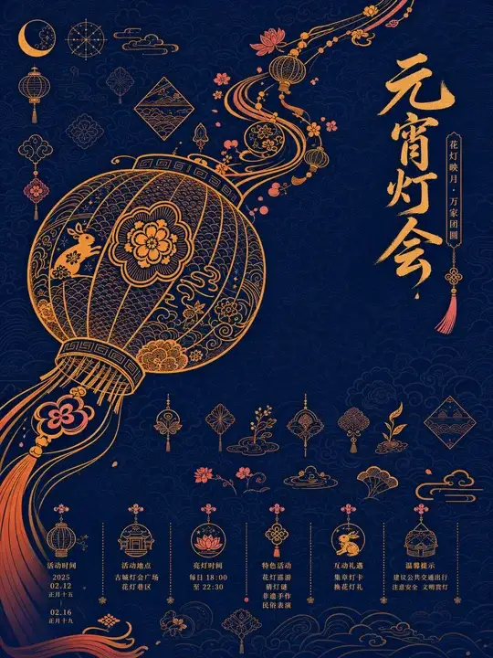 元宵灯会图腾