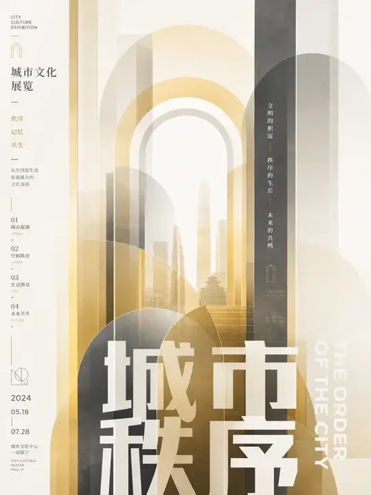 城市文化展览海报