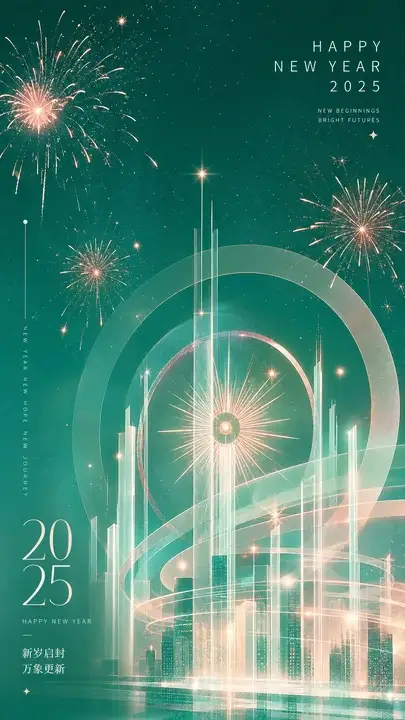 城市跨年祝福海报