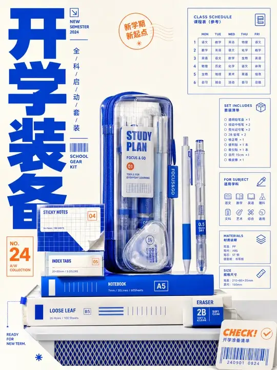文具套装开学陈列