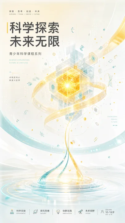 环形光带清透 AI 绘画风格样图，第 4 张