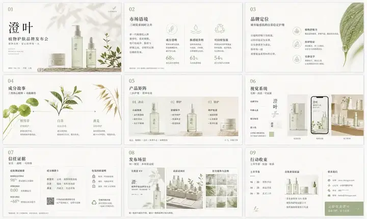 植物护肤品牌发布会
