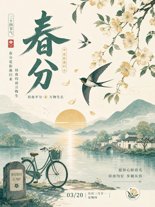 节气晨雾国风版画 AI 绘画风格样图，第 4 张