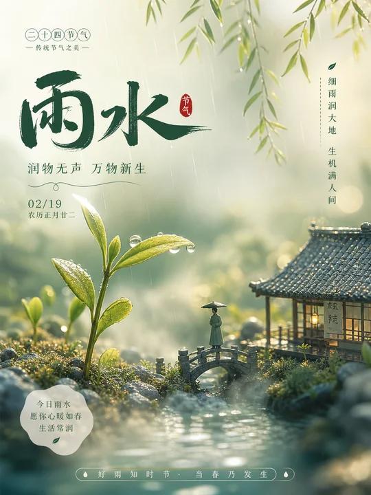 节气晨雾微缩场景 AI 绘画风格样图，第 4 张