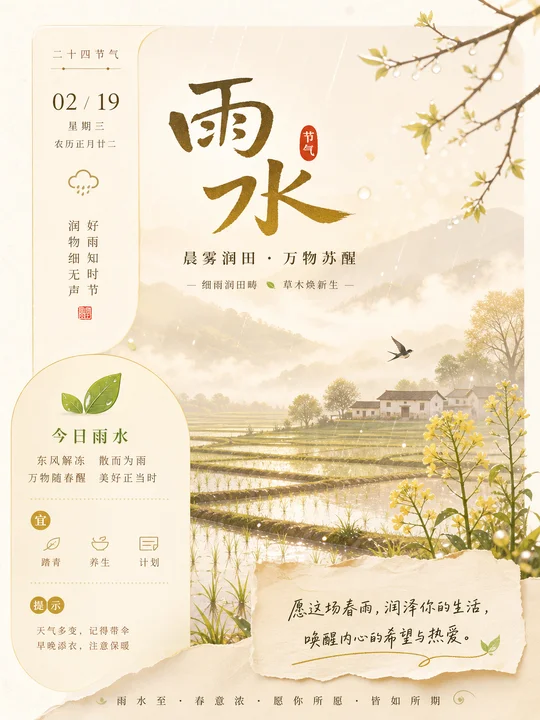 节气晨雾日历卡片 AI 绘画风格样图，第 4 张