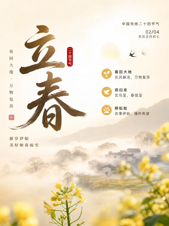 节气晨雾节令物候 AI 绘画风格样图，第 3 张
