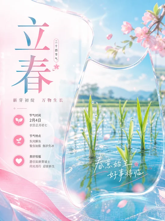 节气稻浪玻璃光影 AI 绘画风格样图，第 3 张