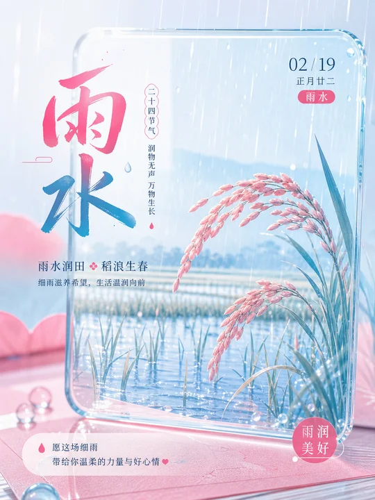 节气稻浪玻璃光影 AI 绘画风格样图，第 4 张
