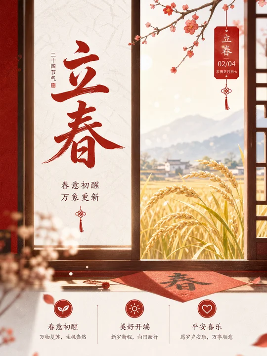 节气稻浪窗景叙事 AI 绘画风格样图，第 3 张