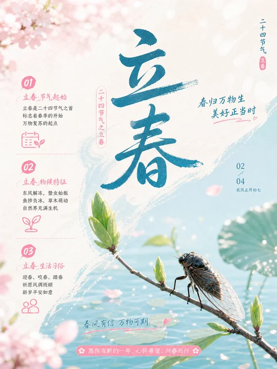 节气蝉鸣手写字形 AI 绘画风格样图，第 3 张
