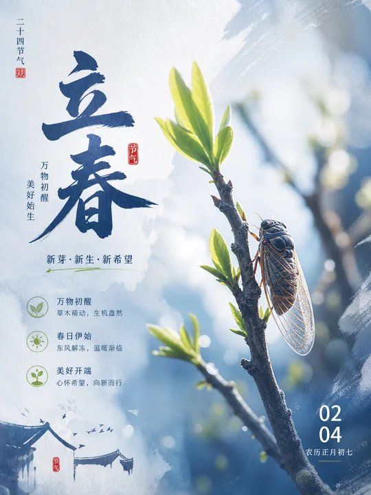 节气蝉鸣摄影海报 AI 绘画风格样图，第 3 张