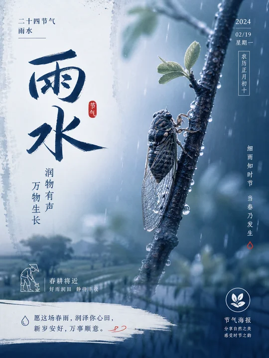 节气蝉鸣摄影海报 AI 绘画风格样图，第 4 张