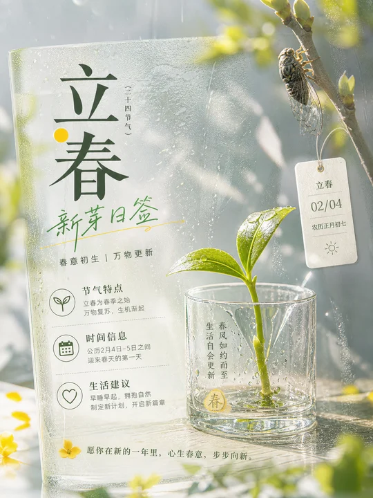 节气蝉鸣玻璃光影 AI 绘画风格样图，第 3 张