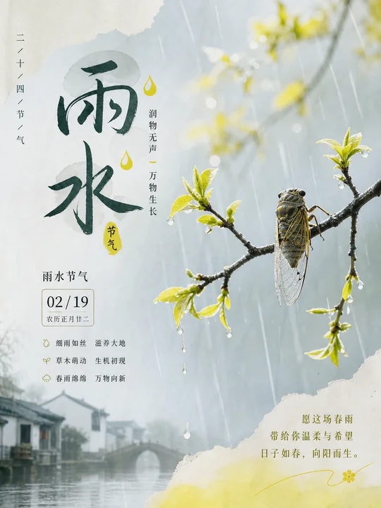 节气蝉鸣节令物候 AI 绘画风格样图，第 4 张